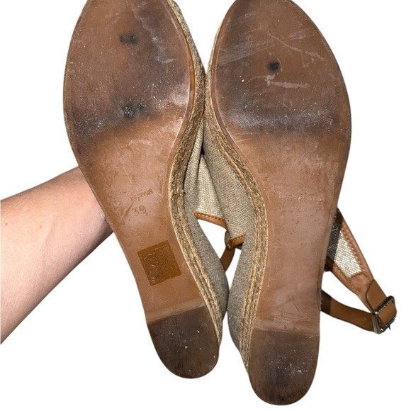 Tory Burch Majorca Platform Slingback Wedge Sandals - Size 39 - Picture 8 of 9